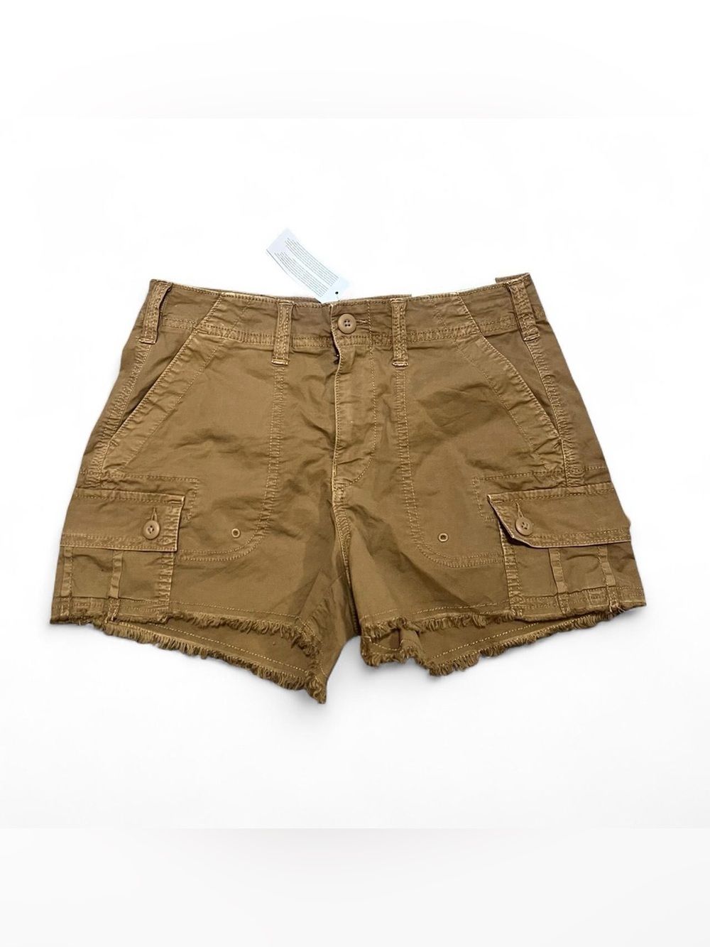 American Eagle Outfitters Olive Brown Cargo Frayed Hem Shorts